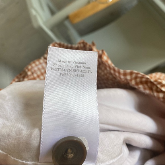 Everlane Gingham Easy Button Front Skirt - Picture 6 of 6